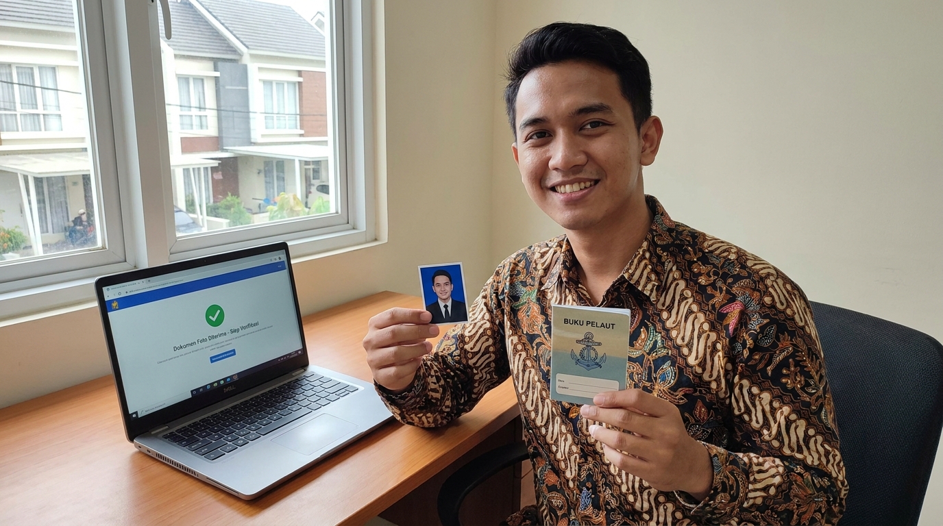 Supporting image showing the final accepted-looking result described in "Mempersiapkan Foto Profesional dengan Mudah".