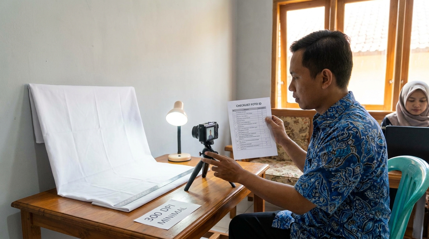 Supporting image that visualizes the requirements, checklist, or technical standards from "Standar Teknis Foto ID Karyawan".