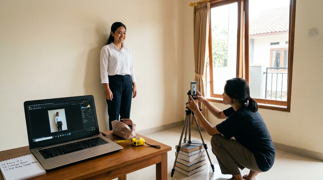 Supporting image that visualizes the requirements, checklist, or technical standards from "Langkah Praktis Menyiapkan Foto Berkualitas".