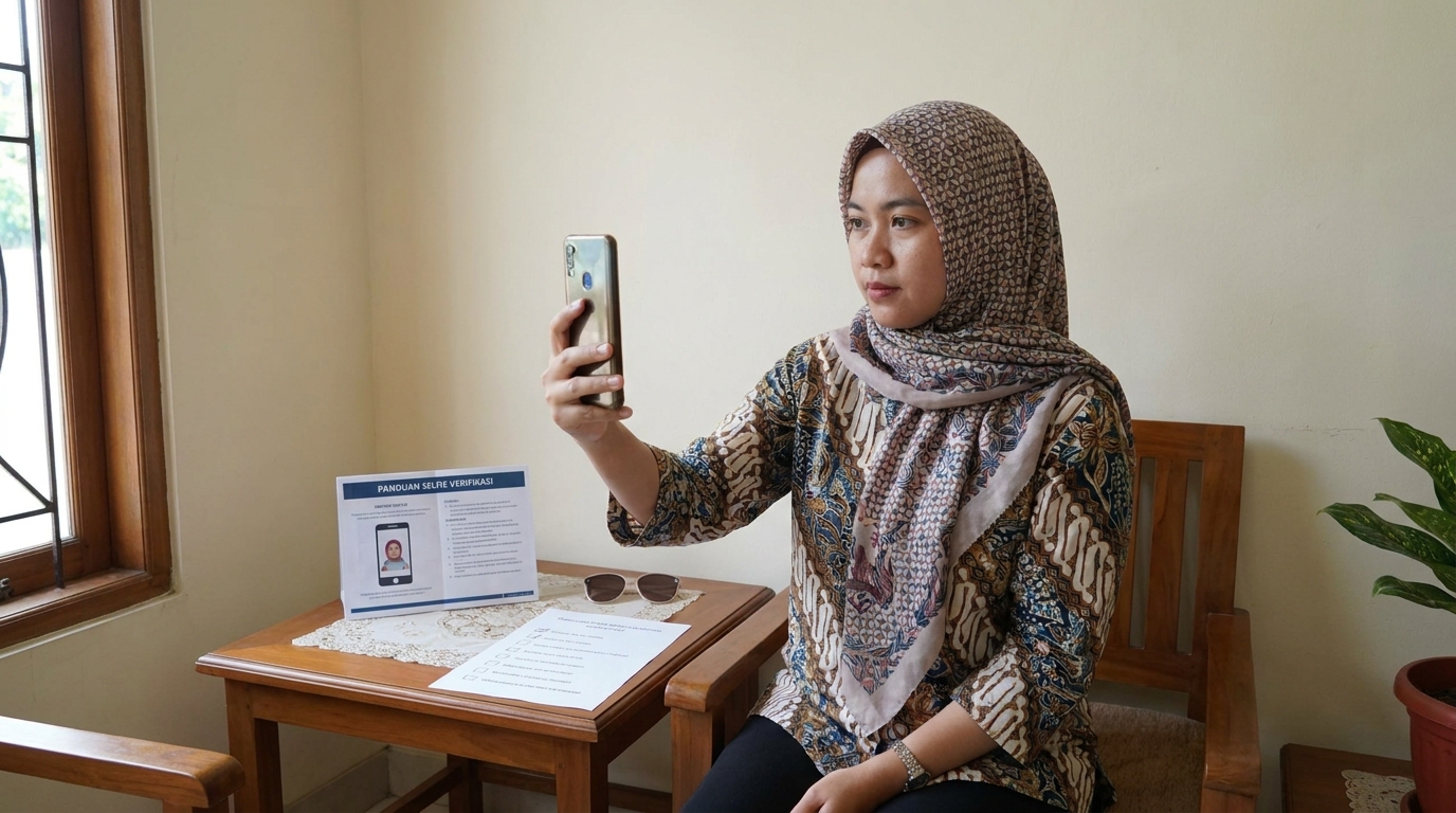 Supporting image that visualizes the requirements, checklist, or technical standards from "Panduan Selfie Verifikasi (Liveness Detection)".