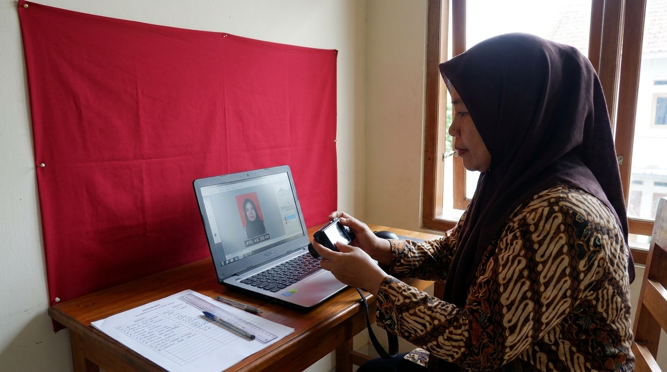 Supporting image that visualizes the requirements, checklist, or technical standards from "Spesifikasi Teknis dan Ketentuan Latar Belakang".