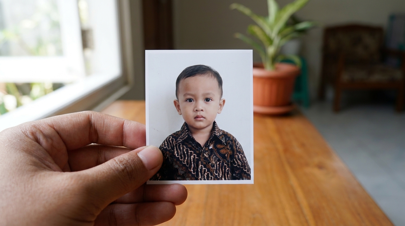 Supporting image showing the final accepted-looking result described in "Teknis Pencahayaan dan Posisi untuk Hasil Maksimal".