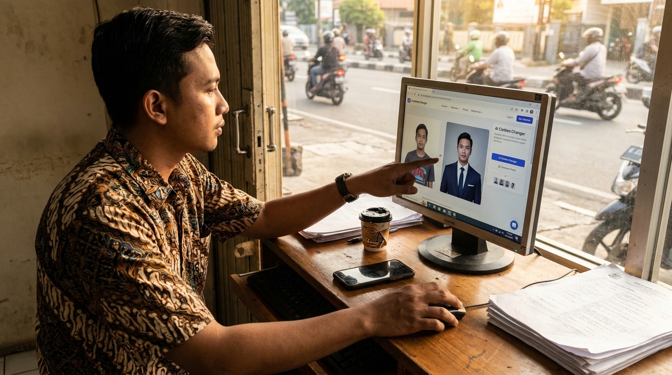 Supporting image showing the main action or workflow from "Cara Cepat Edit Pas Foto Pakai Jas".