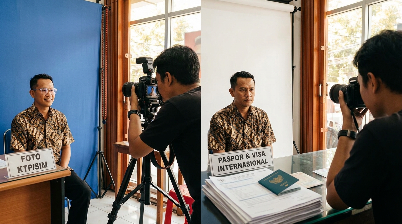 Supporting image showing a clear evaluation or comparison inspired by "Perbedaan Aturan: KTP/SIM vs. Paspor & Visa Internasional".