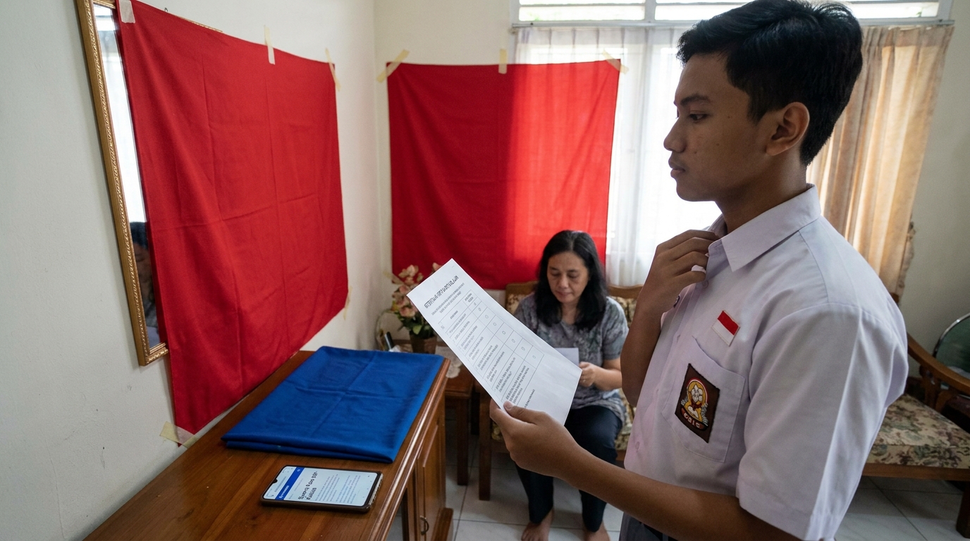 Supporting image that visualizes the requirements, checklist, or technical standards from "Ketentuan Latar Belakang dan Pakaian".