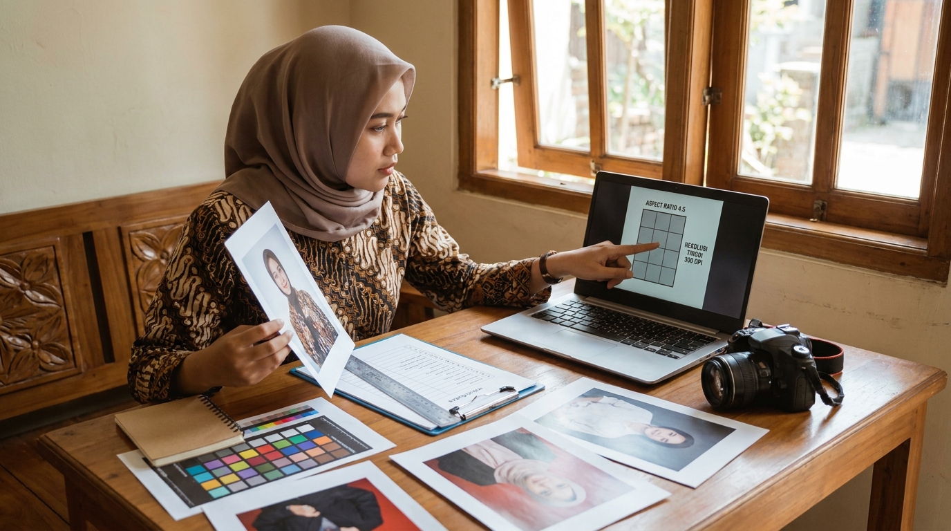 Supporting image that visualizes the requirements, checklist, or technical standards from "Standar Teknis dan Ukuran Foto Casting 2026".