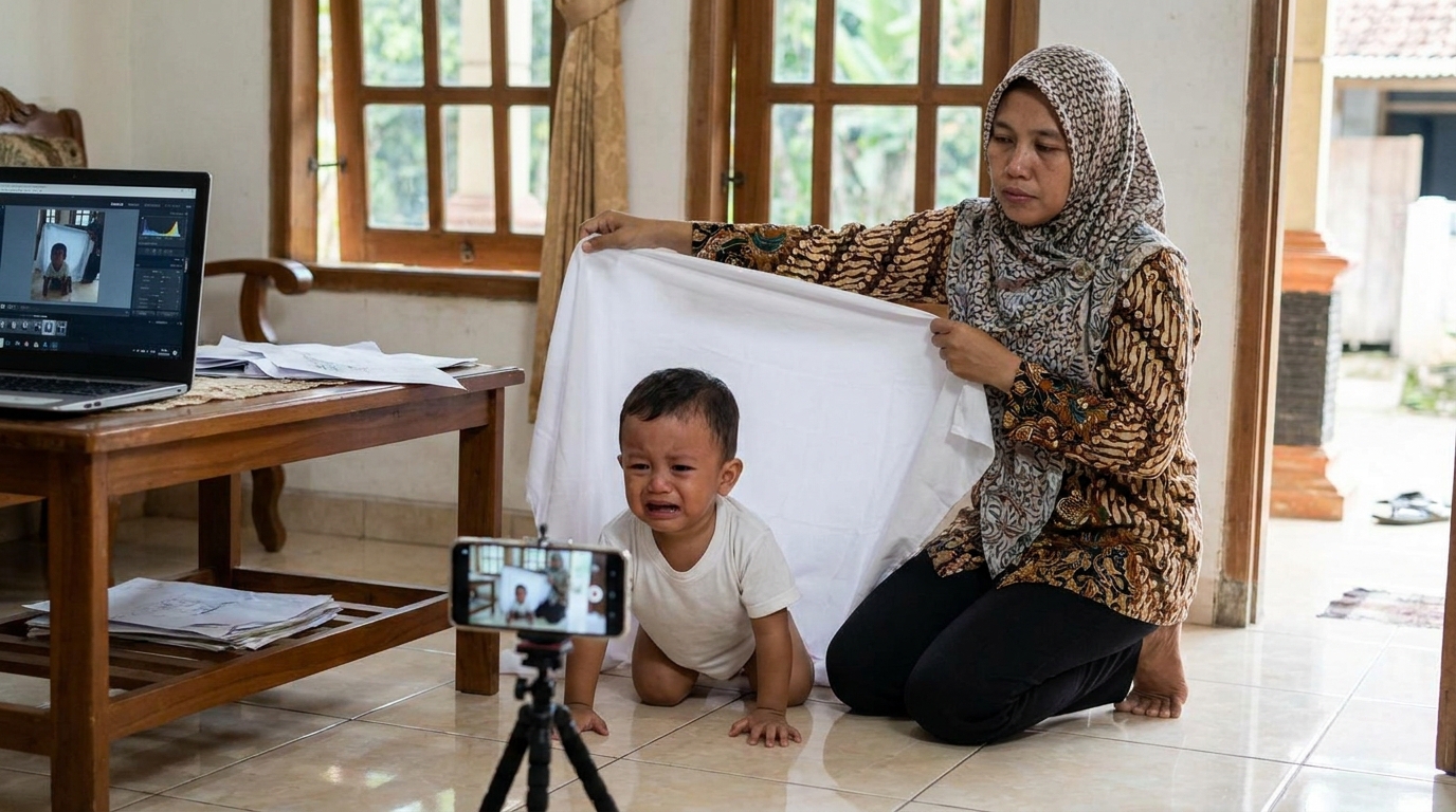 Supporting image showing the main action or workflow for foto paspor anak balita.