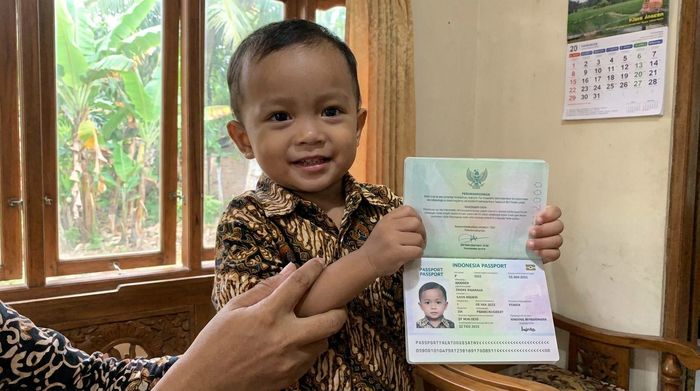 Supporting image showing the final accepted-looking result for foto paspor anak balita.