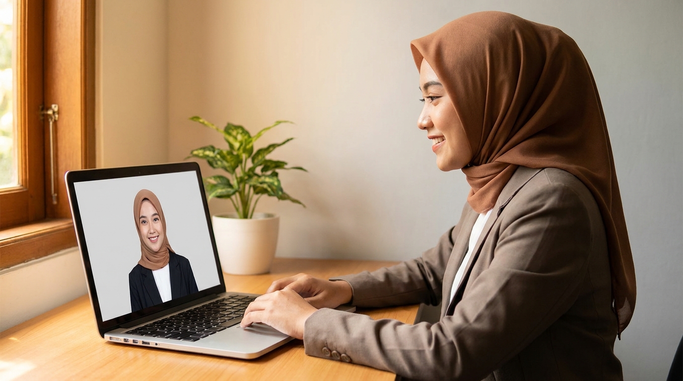 Supporting image showing the final accepted-looking result described in "Kualitas Visual sebagai Standar Profesionalisme Baru".