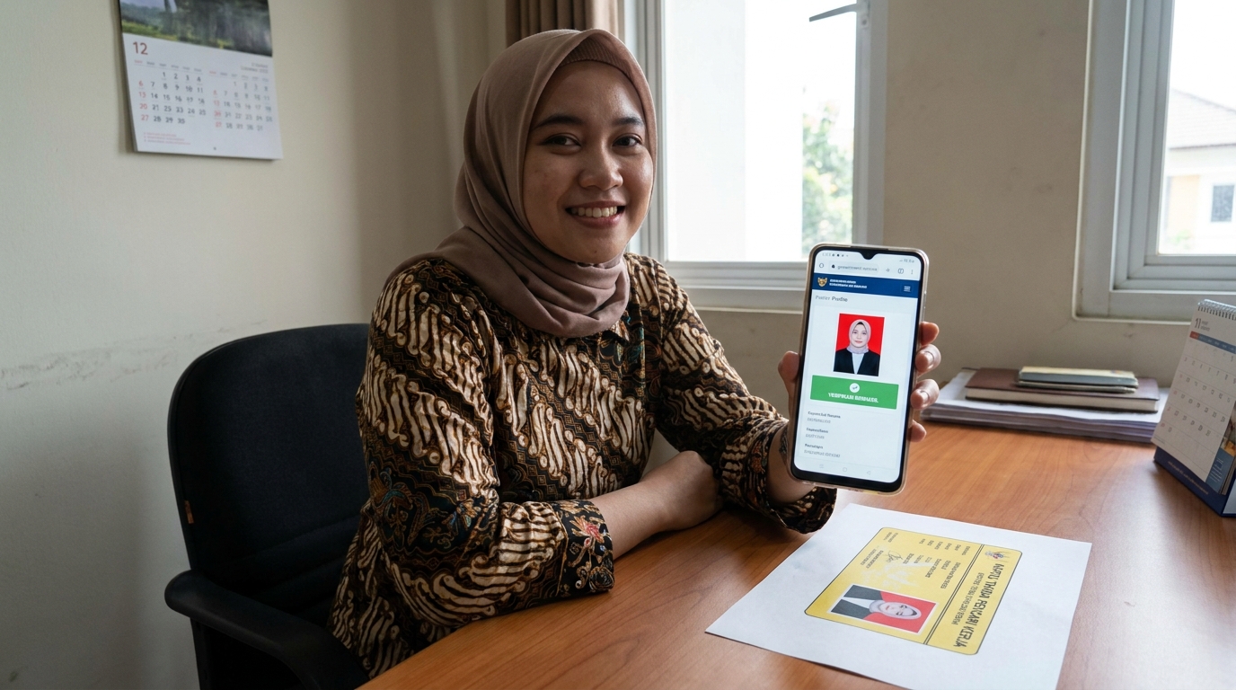 Supporting image showing the final accepted-looking result described in "Hindari Kesalahan Ini Supaya Verifikasi Lancar".