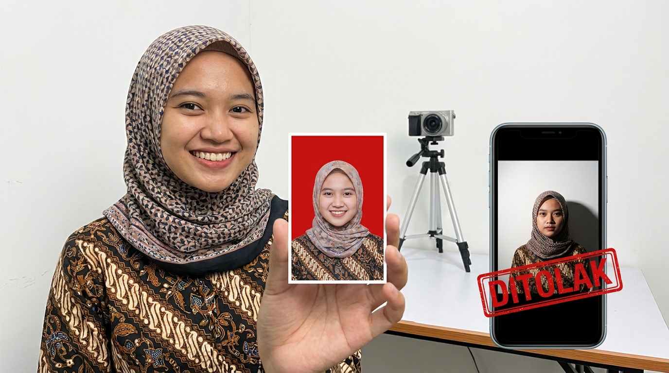 Supporting image showing the final accepted-looking result described in "Pencahayaan dan Bayangan yang Tidak Merata".