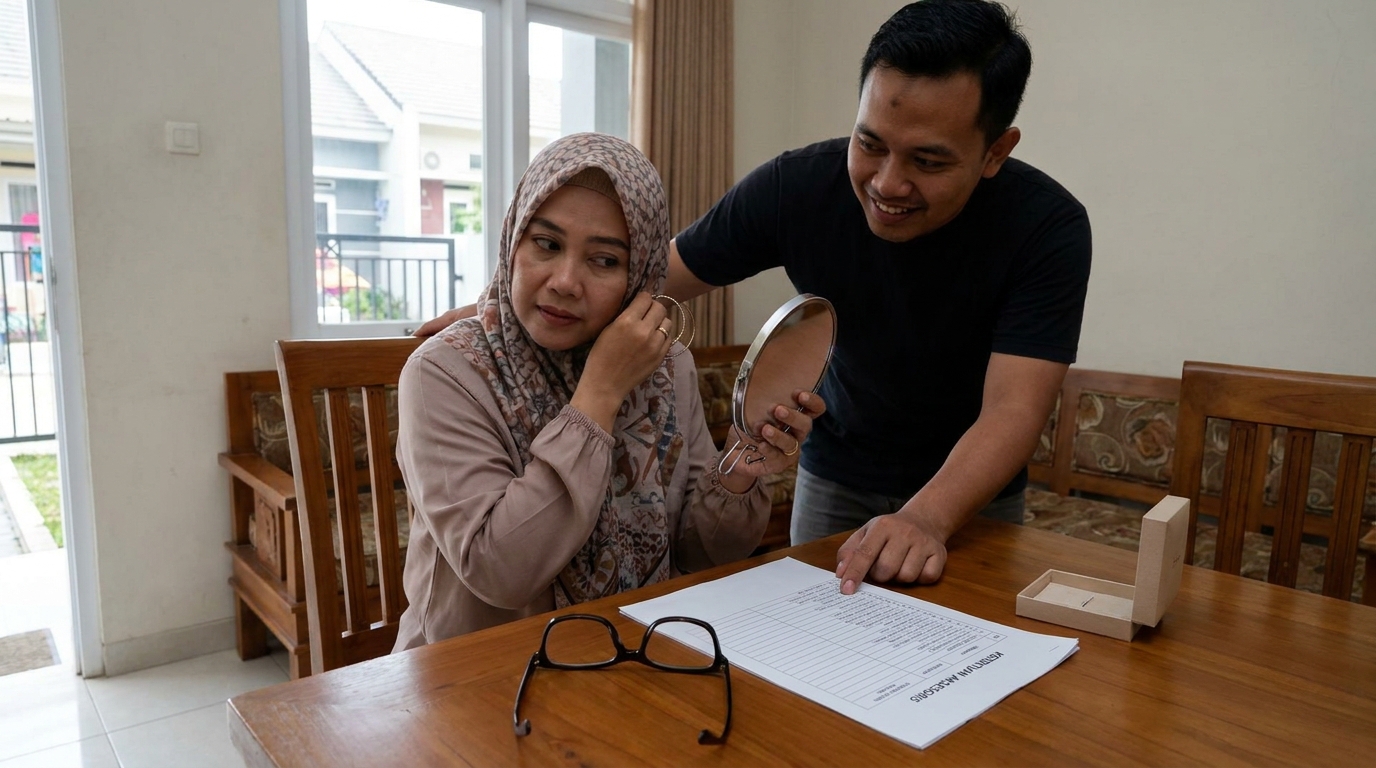 Supporting image that visualizes the requirements, checklist, or technical standards from "Ketentuan Aksesoris dan Kacamata".