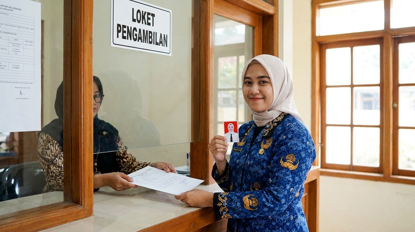 Supporting image showing the final accepted-looking result for pakaian pas foto.