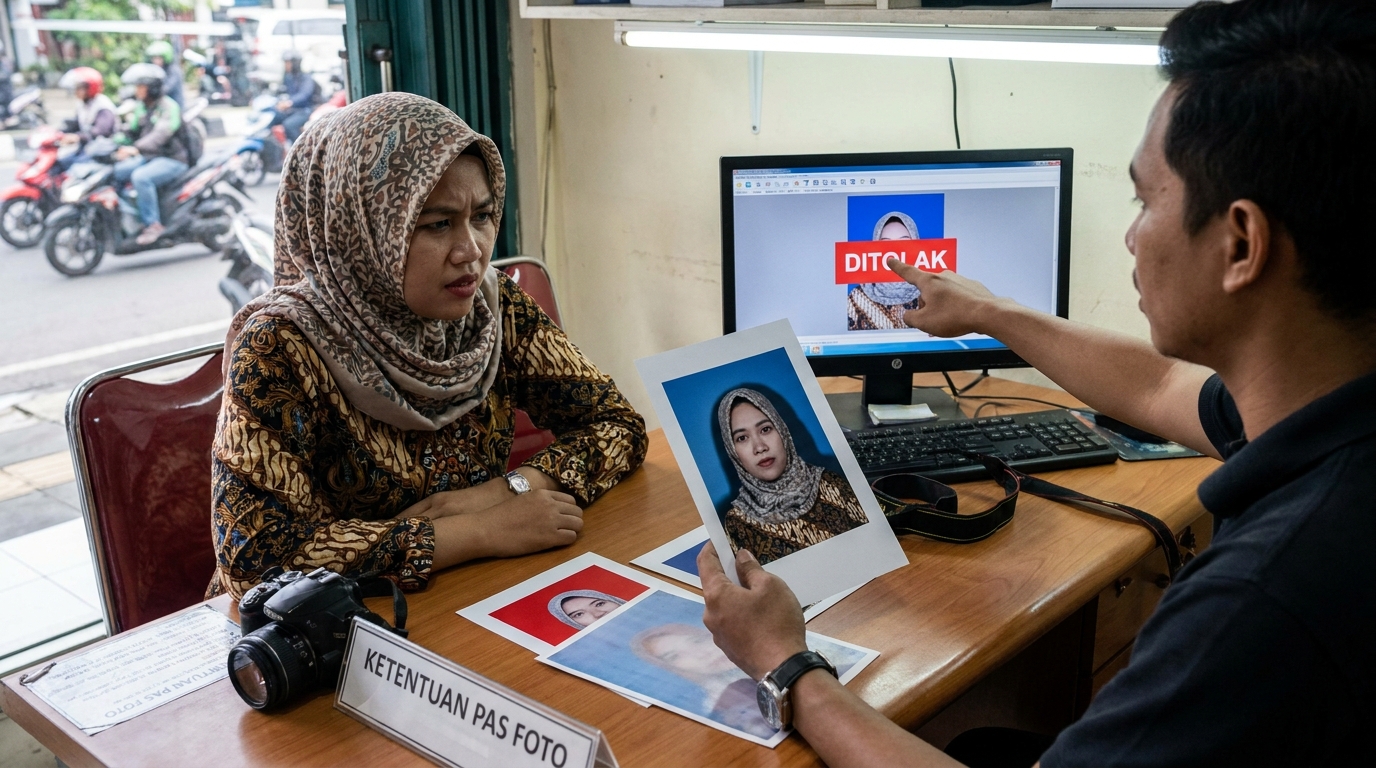 Solusi Background Pas Foto Ditolak: Panduan Standar Resmi 2026