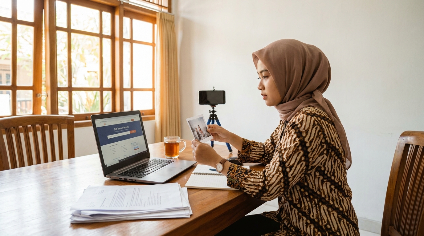 Hero image showing the broader real-world context for foto CV lamaran kerja.