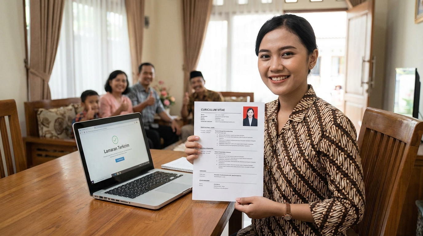 Supporting image showing the final accepted-looking result for foto CV lamaran kerja.