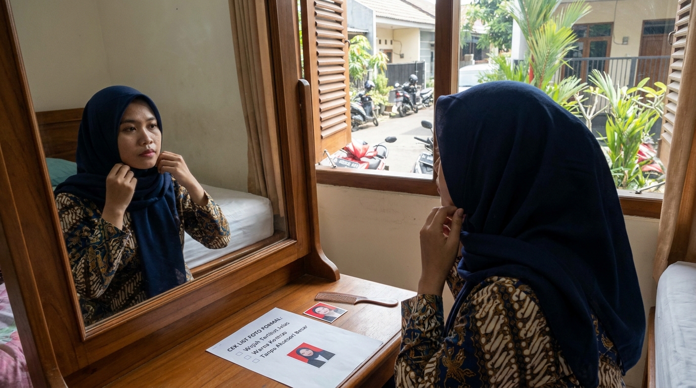 Supporting image that visualizes the requirements, checklist, or technical standards from "Aturan Hijab dan Aksesori Kepala".