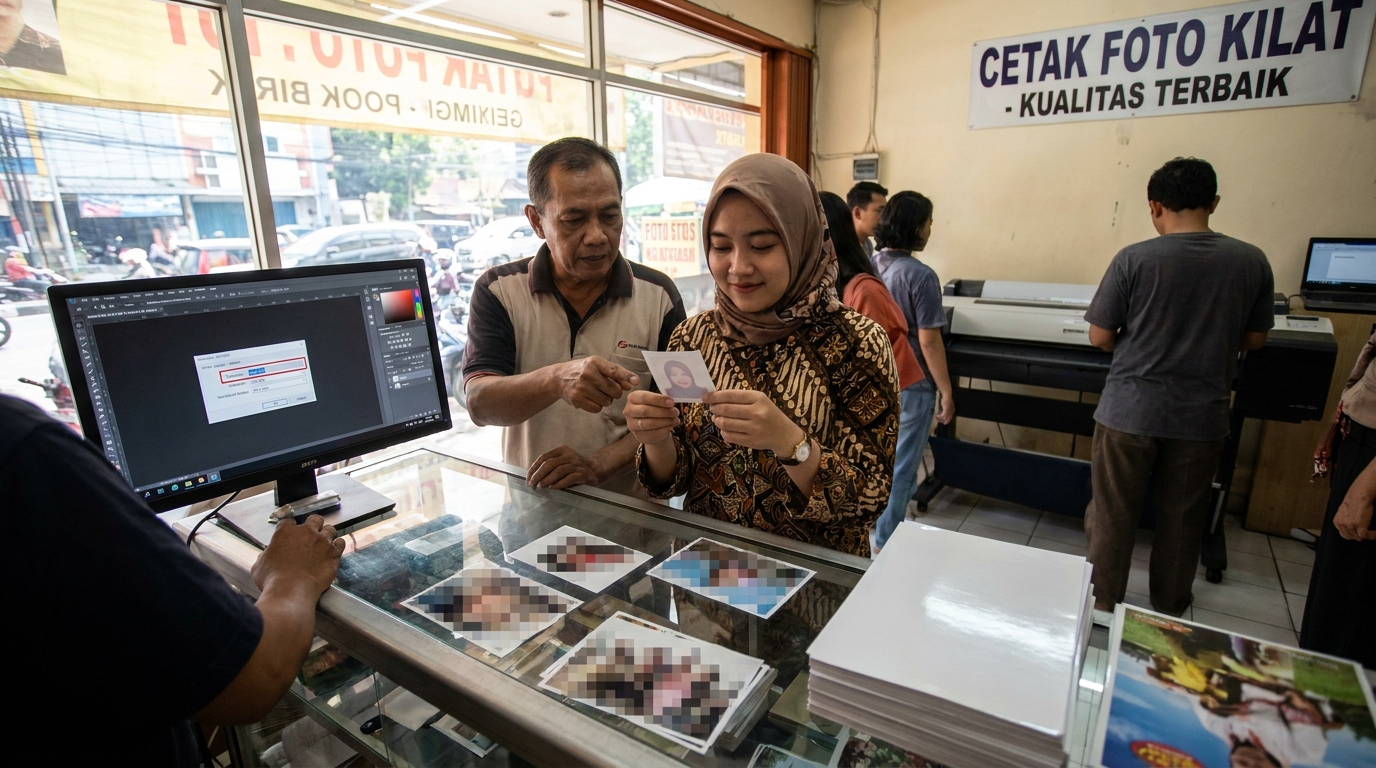 Hero image showing the broader real-world context for ukuran pas foto 2x3 dalam pixel, inspired by the section "Mengapa Memilih 300 DPI untuk Cetak Fisik?".