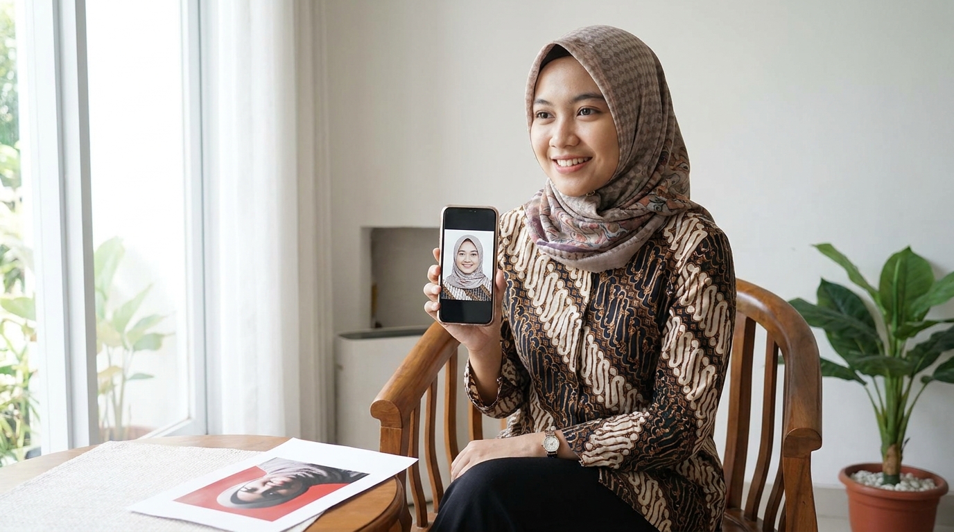 Supporting image showing the final accepted-looking result described in "Pencahayaan Tidak Merata dan Bayangan".