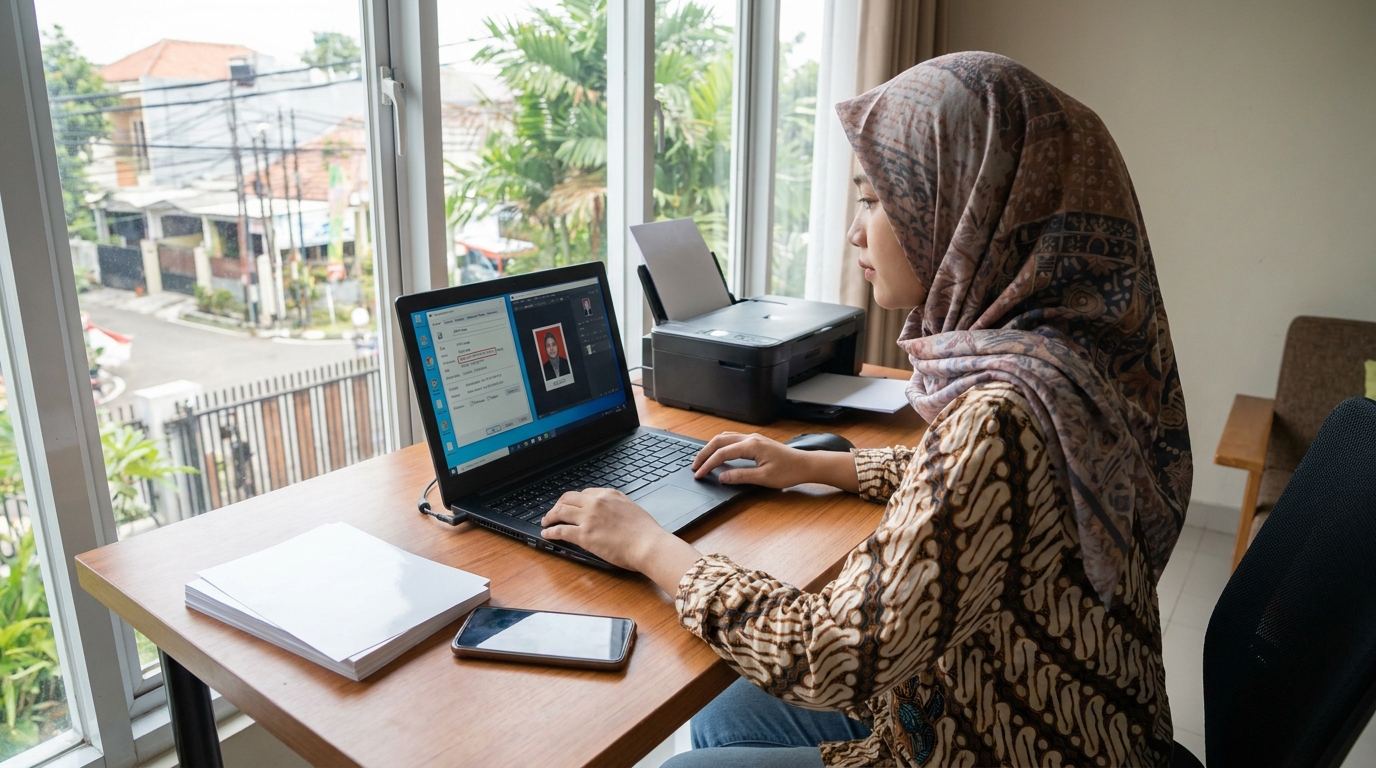 Hero image showing the broader real-world context for cara cetak pas foto dari online, inspired by the section "Memilih Format dan Resolusi File yang Tepat".