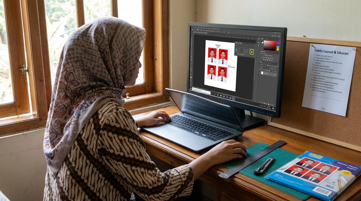 Supporting image that visualizes the requirements, checklist, or technical standards from "Pengaturan Layout dan Ukuran Cetak".