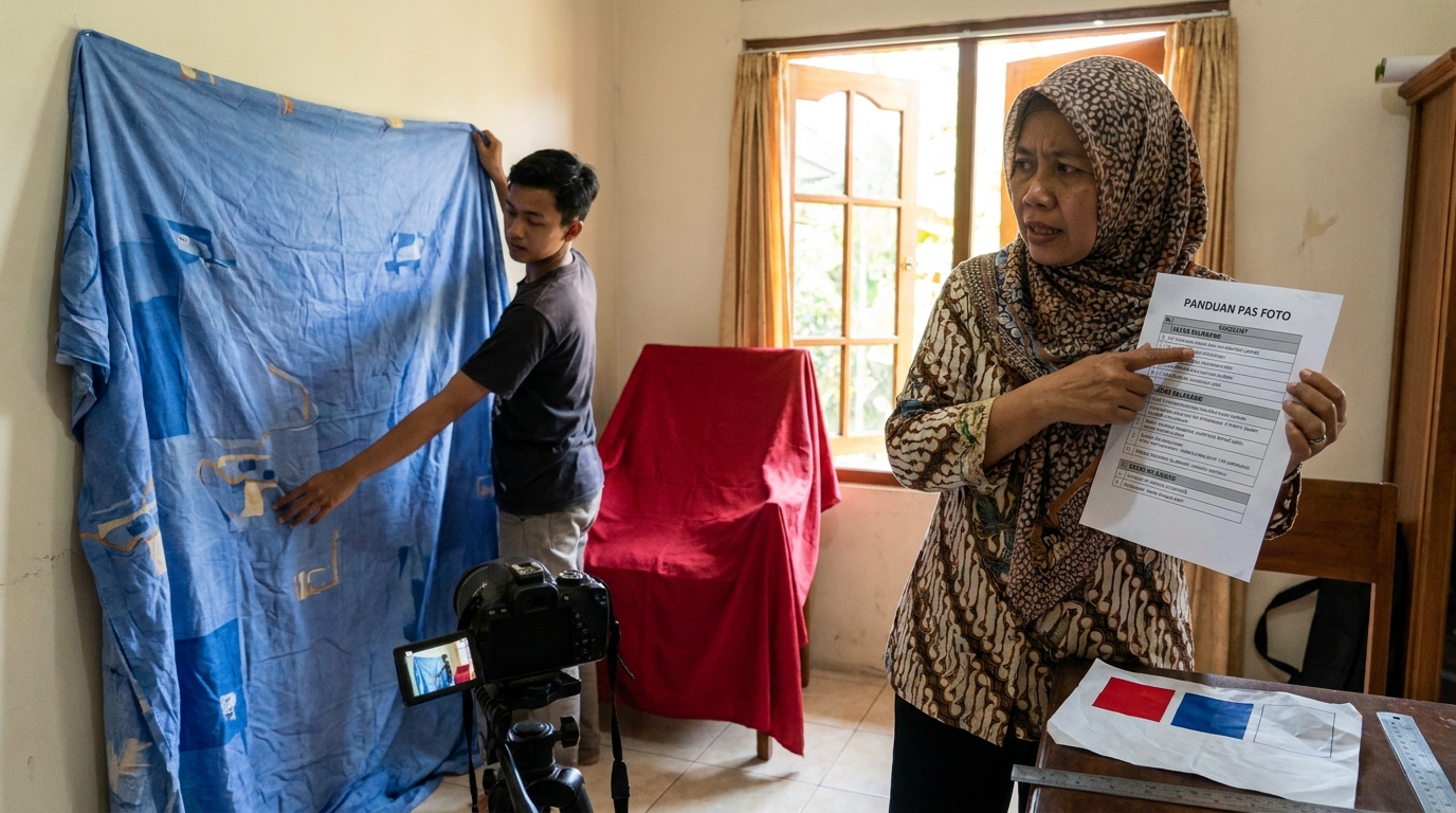 Supporting image that visualizes the requirements, checklist, or technical standards from "Ketidaksesuaian Warna dan Tekstur Latar Belakang".