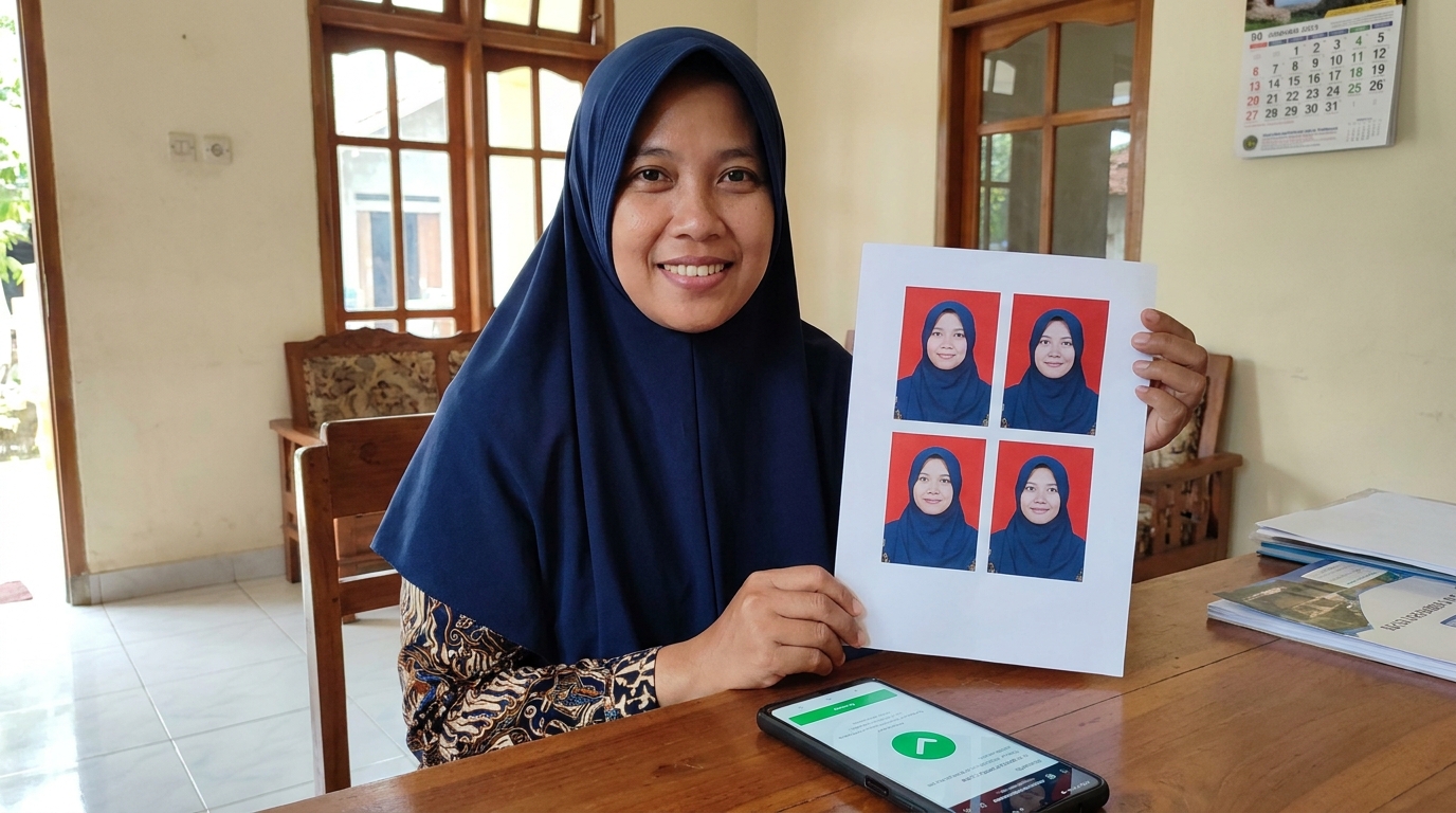 Supporting image showing the final accepted-looking result described in "Pemilihan Warna dan Material untuk Hasil Maksimal".