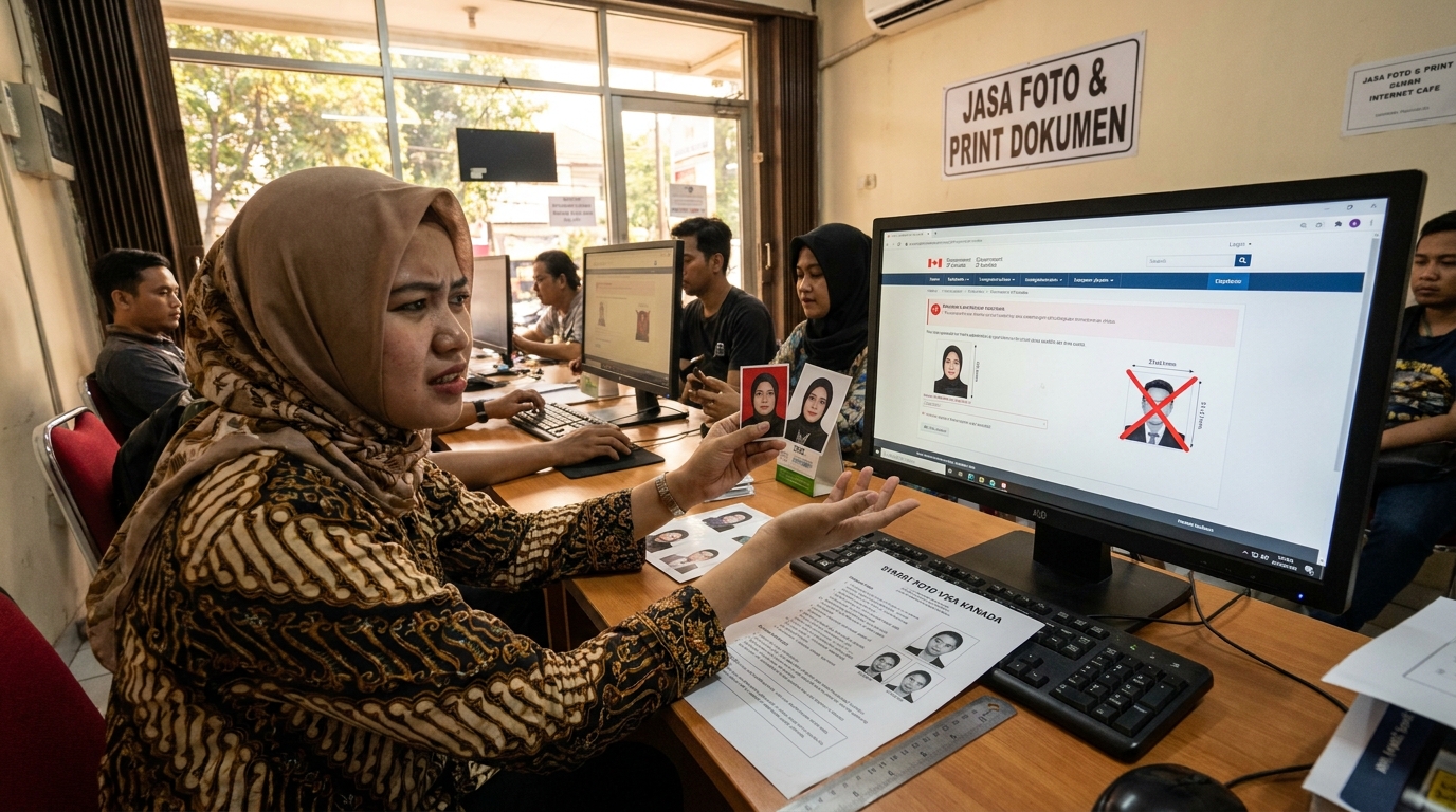 Hero image showing the broader real-world context for pas foto visa canada, inspired by the section "Mengapa Ukuran 35x45mm Tidak Bisa Ditawar?".