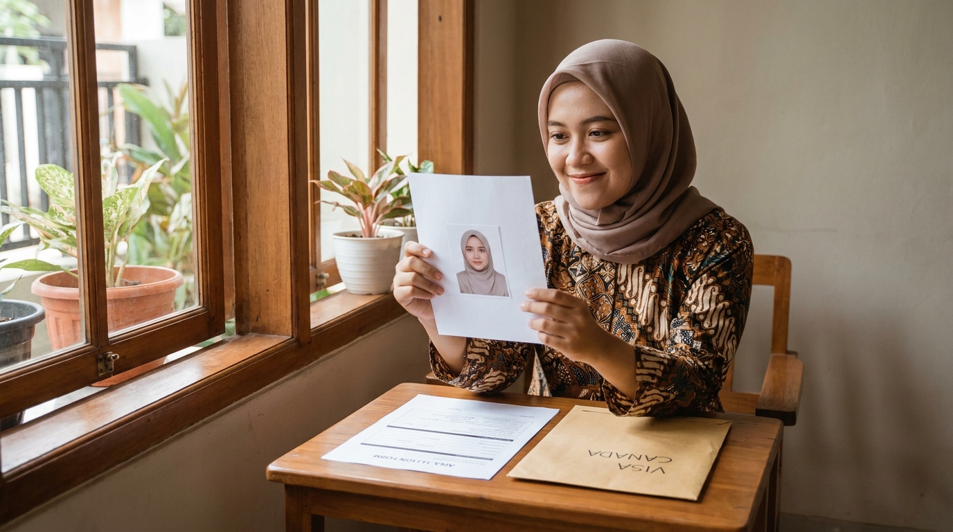 Supporting image showing the final accepted-looking result described in "Standar Ekspresi dan Pencahayaan Biometrik 2026".