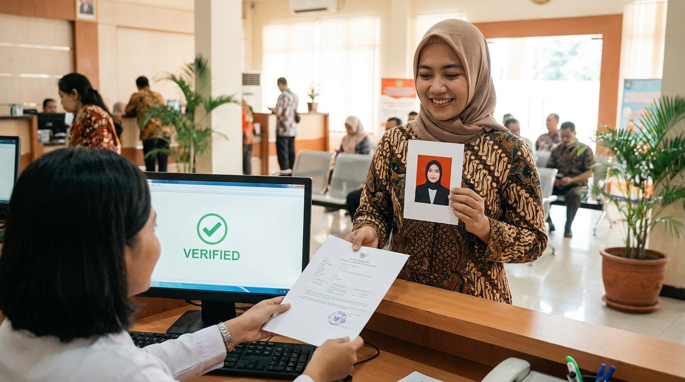 Supporting image showing the final accepted-looking result described in "Solusi Akurat untuk Verifikasi Dokumen".
