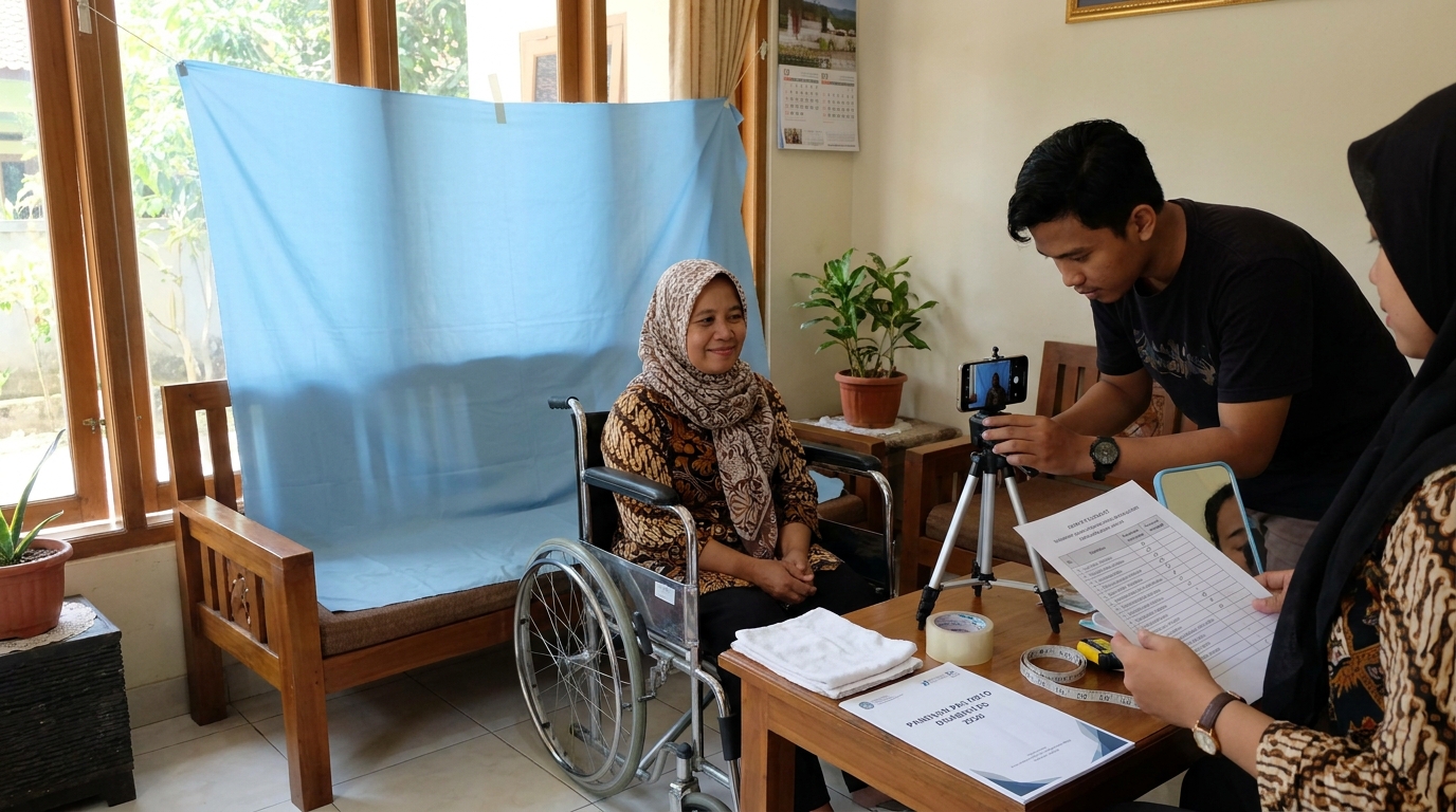 Supporting image that visualizes the requirements, checklist, or technical standards from "Teknis Pengambilan Foto di Rumah untuk Kenyamanan Maksimal".