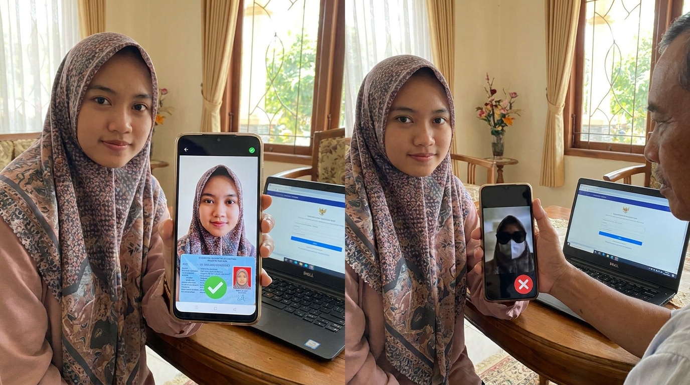 Supporting image showing a clear evaluation or comparison for foto verifikasi kyc.