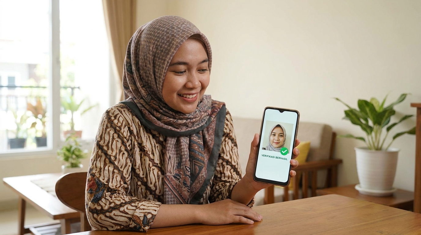 Supporting image showing the final accepted-looking result described in "Detail Visual yang Menentukan Kelolosan Verifikasi".