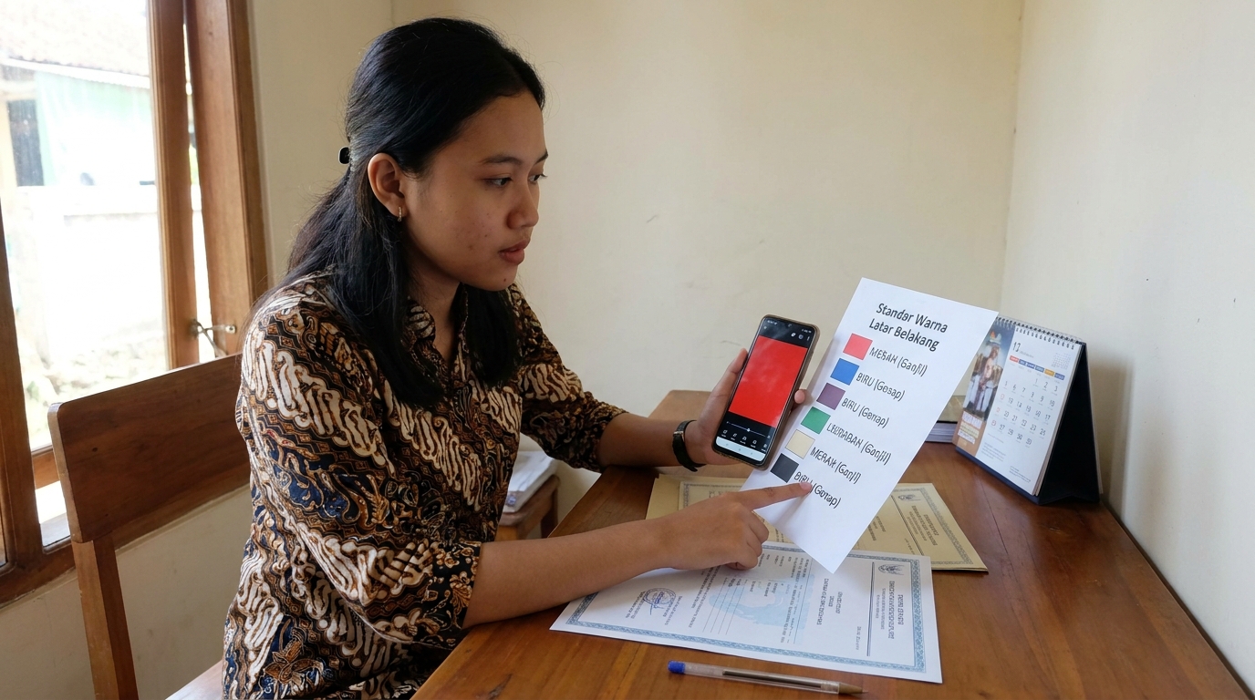 Supporting image that visualizes the requirements, checklist, or technical standards from "Pahami Standar Warna Latar Belakang".