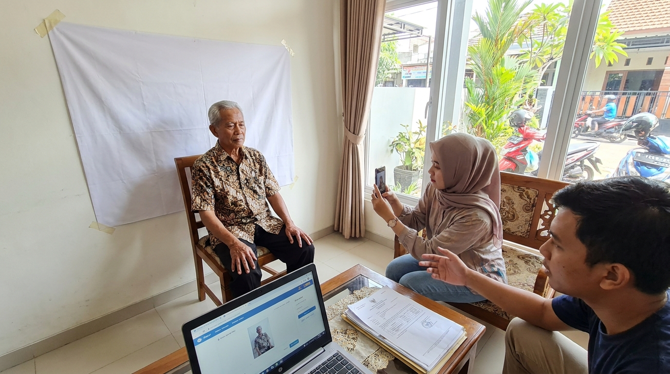 Panduan Etika dan Teknis Pas Foto Lansia di Rumah: Kenyamanan Bertemu Standar Biometrik 2026