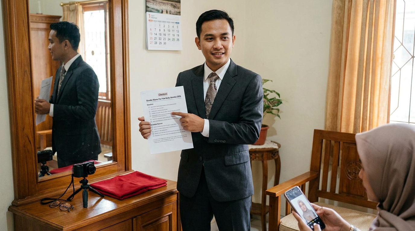 Supporting image that visualizes the requirements, checklist, or technical standards from "Standar Utama Pas Foto Kartu Advokat 2026".