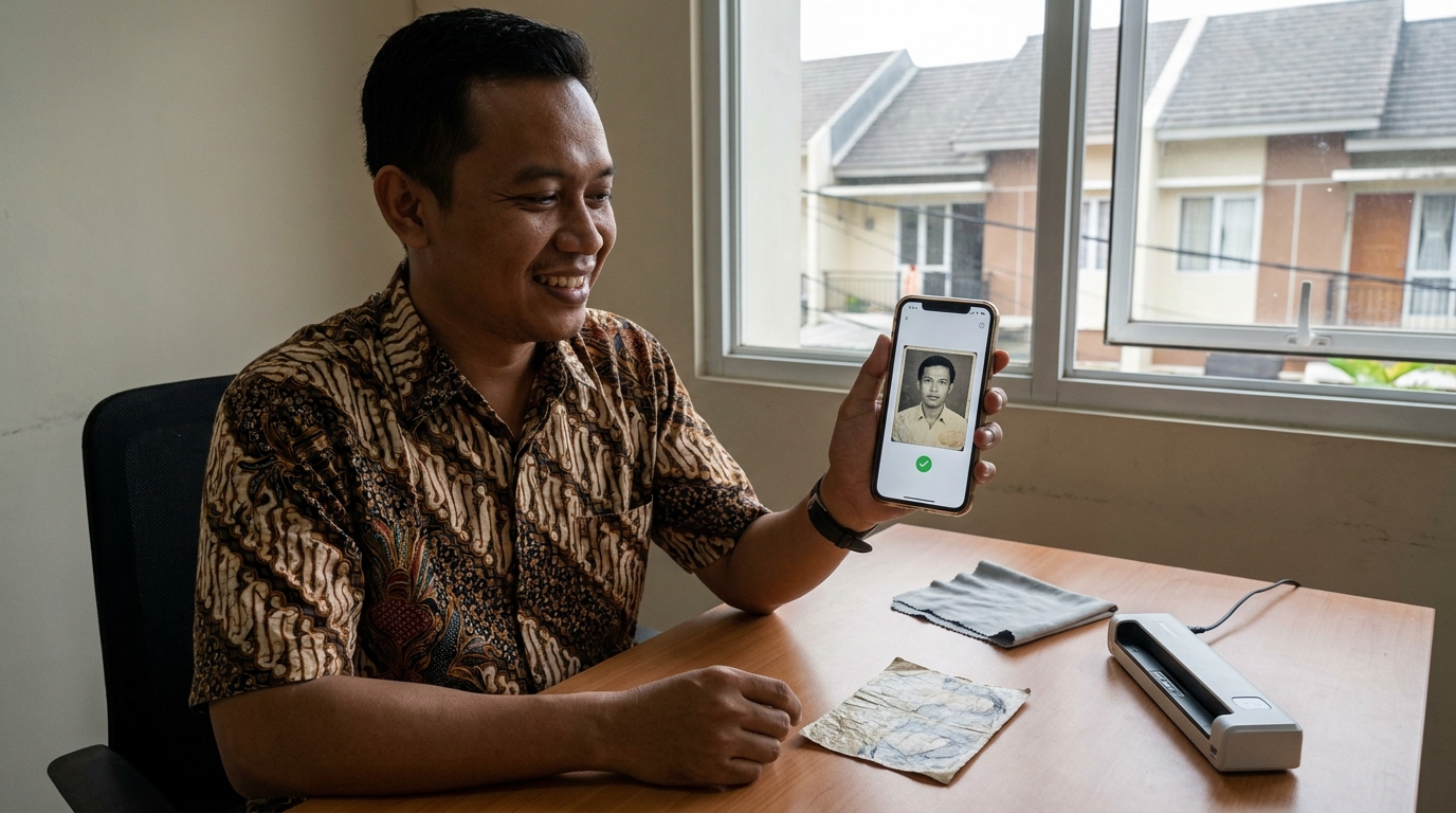 Supporting image showing the final accepted-looking result described in "Mengatasi Kendala Tekstur dan Kerusakan Fisik".