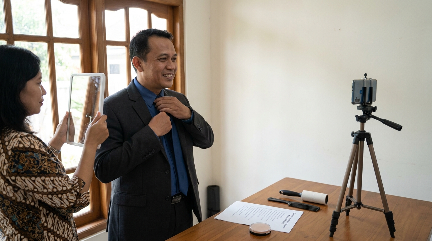 Supporting image that visualizes the requirements, checklist, or technical standards from "Checklist Persiapan Headshot Eksekutif Mandiri".