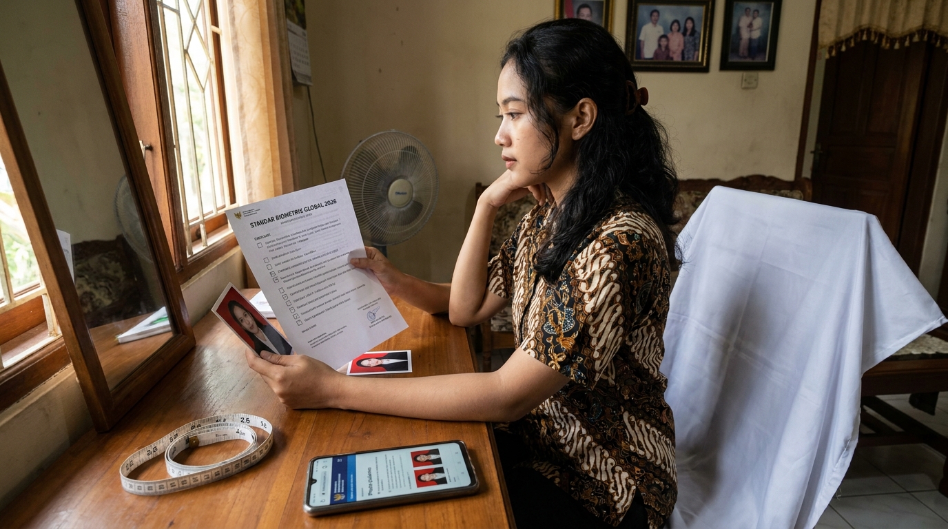 Supporting image that visualizes the requirements, checklist, or technical standards from "Standar Biometrik Global 2026".