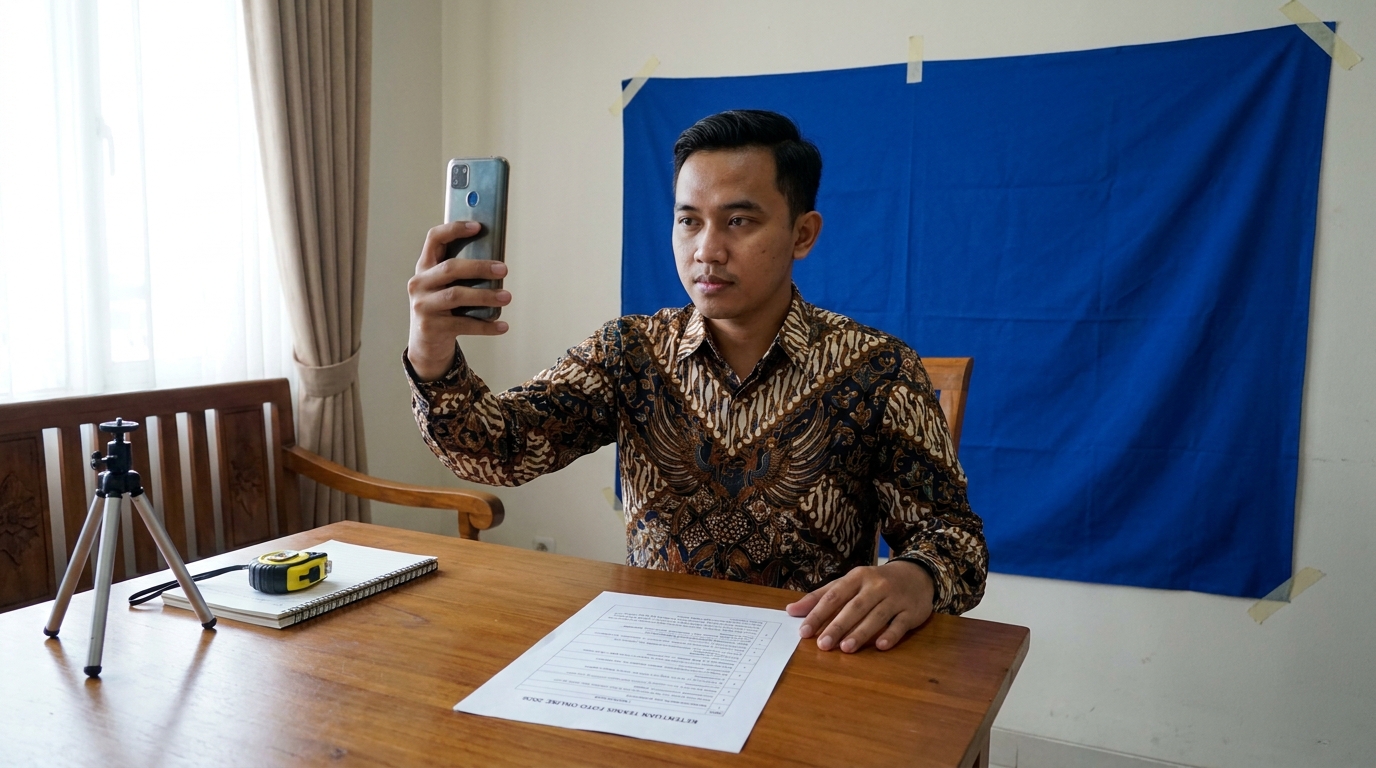 Supporting image that visualizes the requirements, checklist, or technical standards from "Ketentuan Teknis Foto SIM Online 2026".