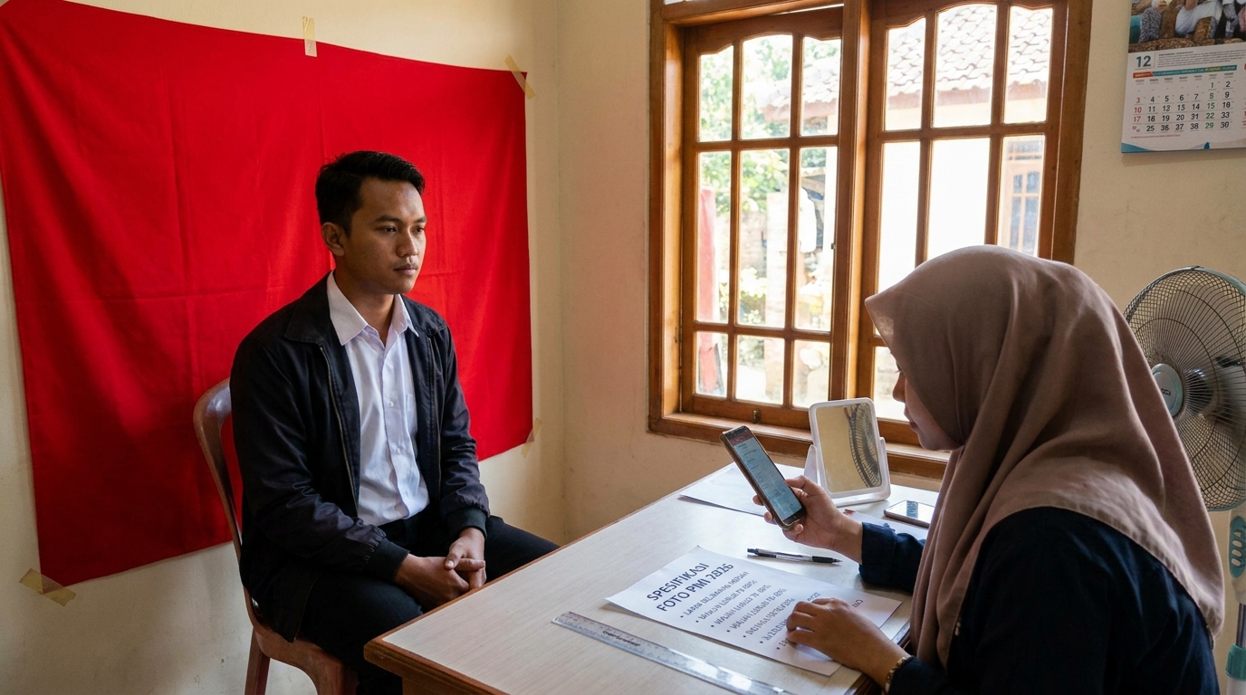 Supporting image that visualizes the requirements, checklist, or technical standards from "Spesifikasi Utama Foto Pekerja Migran 2026".