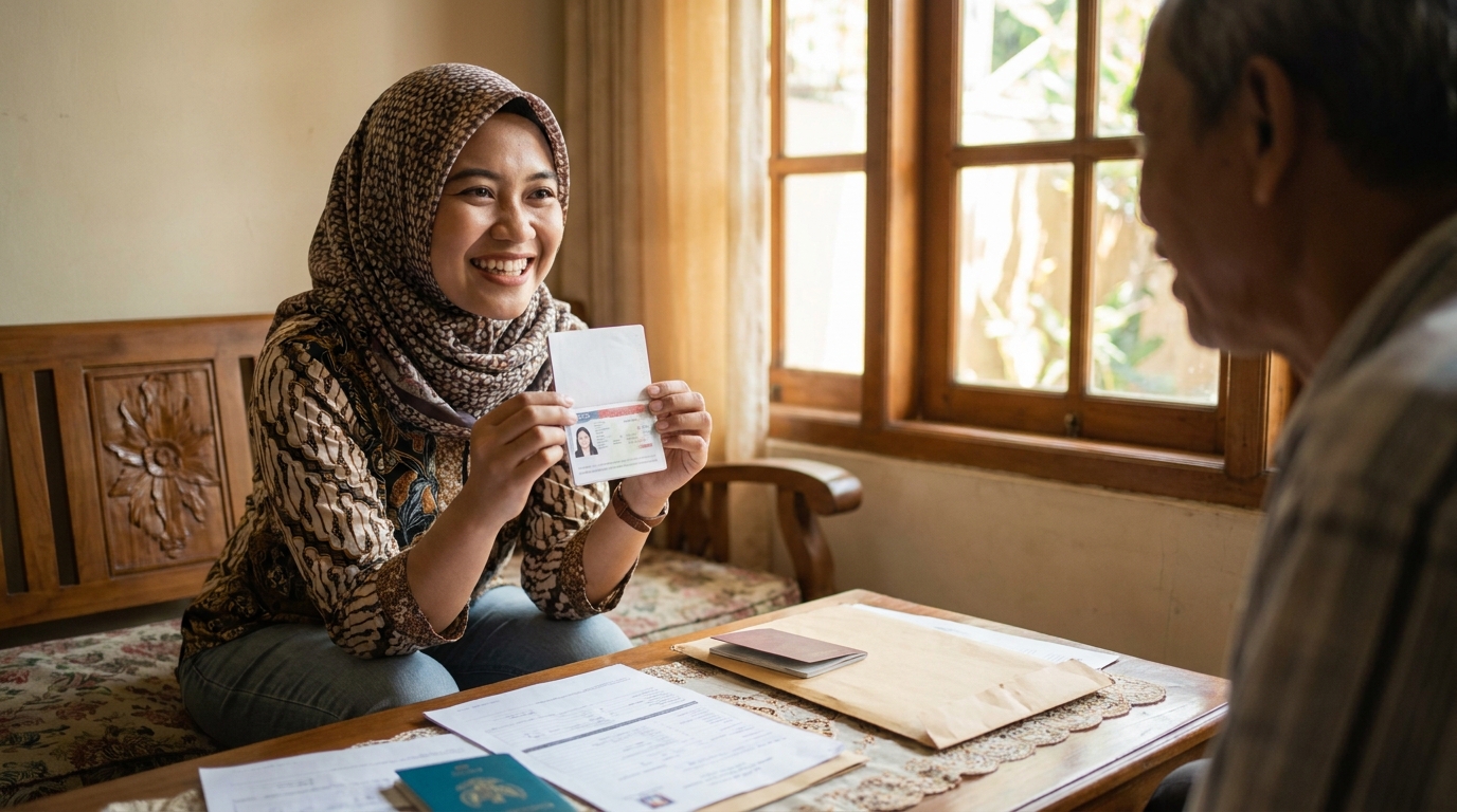 Supporting image showing the final accepted-looking result for foto visa kerja saudi.