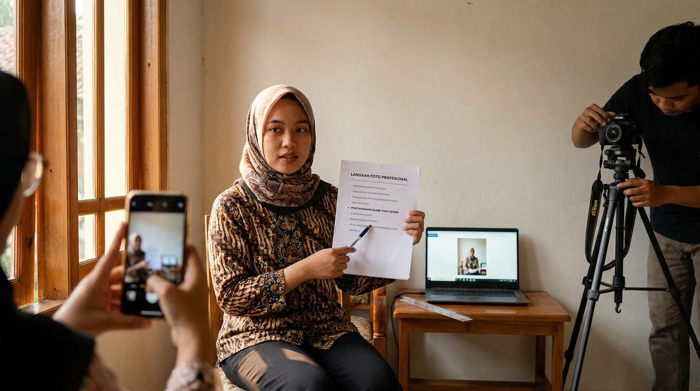 Supporting image that visualizes the requirements, checklist, or technical standards from "Langkah yang Disarankan untuk Hasil Profesional".
