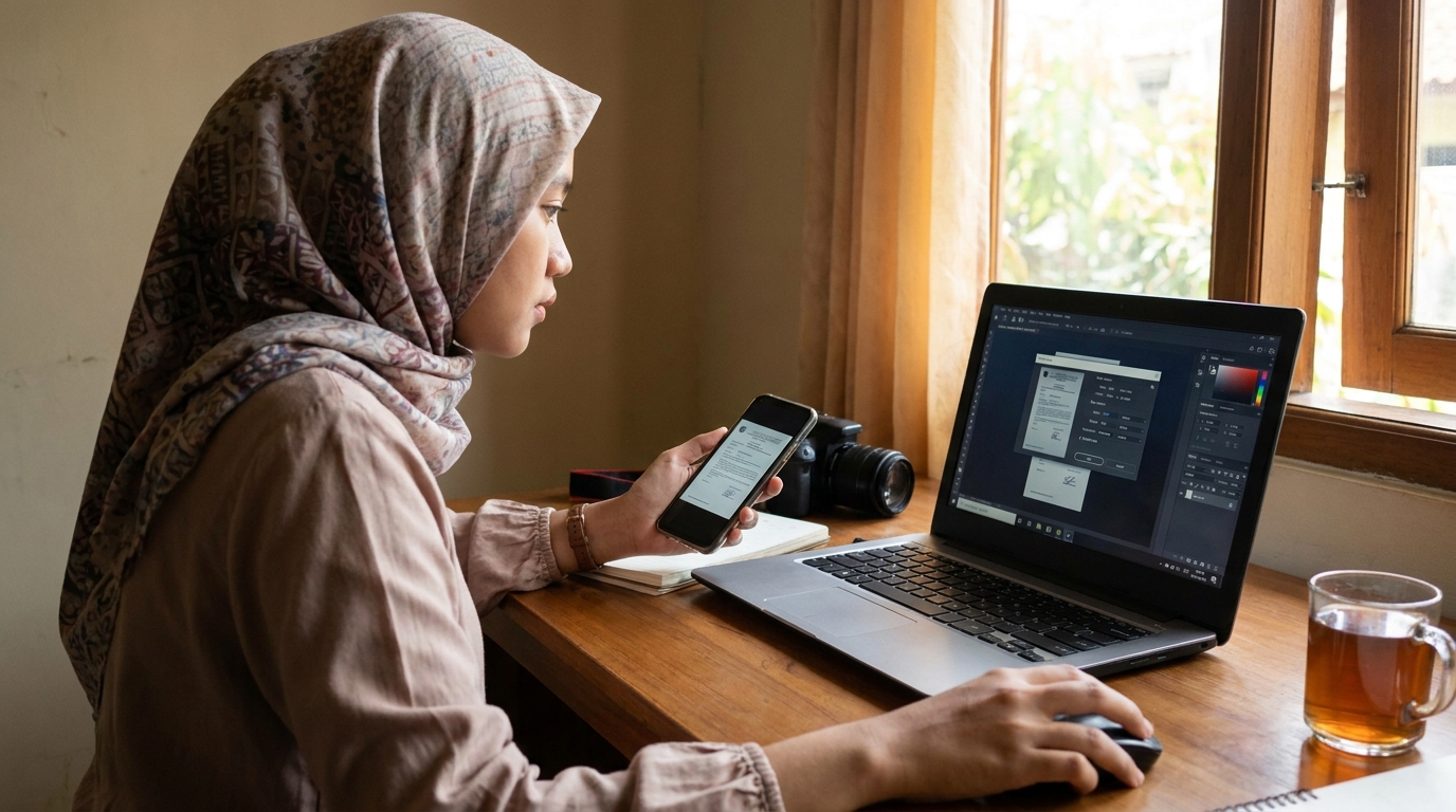 Supporting image showing the main action or workflow from "Langkah Praktis Menyiapkan Foto Agar Tetap Tajam".