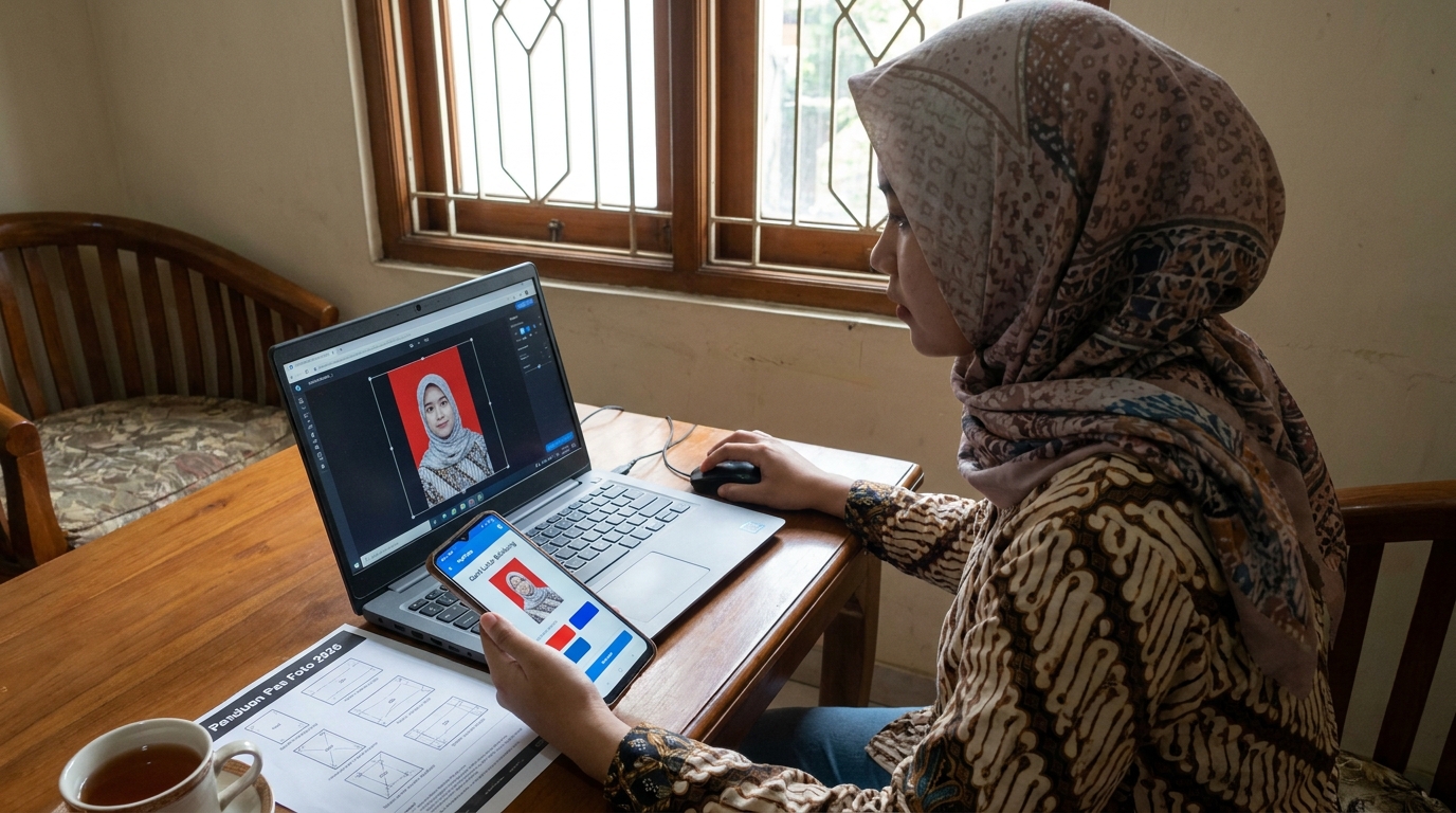 Seni Menangkap Kredibilitas: Panduan Komprehensif Pas Foto Sendiri di Rumah (Edisi 2026)
