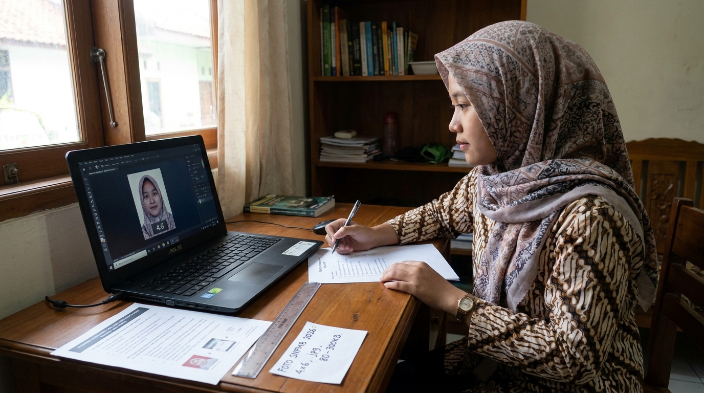 Supporting image that visualizes the requirements, checklist, or technical standards from "Spesifikasi Teknis dan Ukuran File".