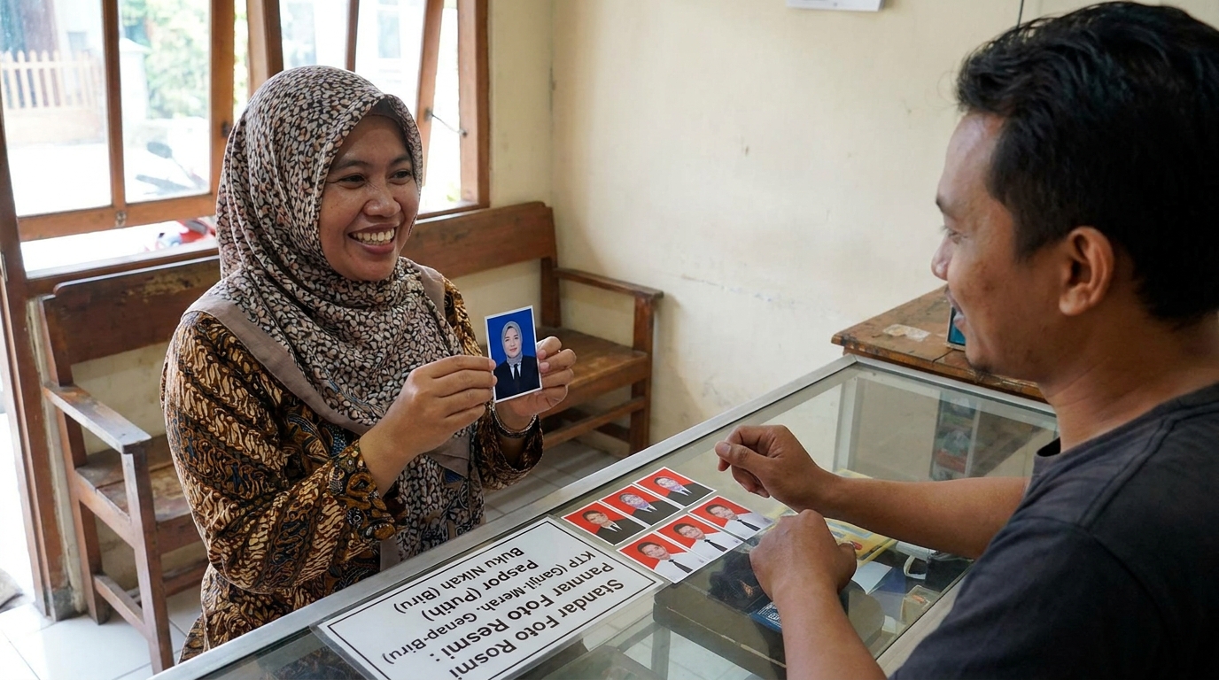 Supporting image showing the final accepted-looking result described in "Standar Warna Latar Belakang Dokumen Resmi".