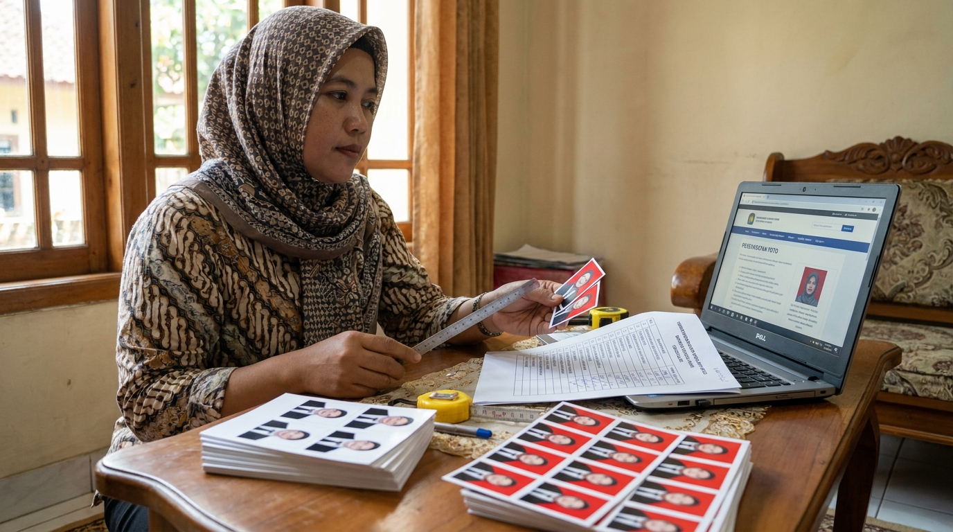 Supporting image that visualizes the requirements, checklist, or technical standards from "Standar Warna Latar dan Ukuran".