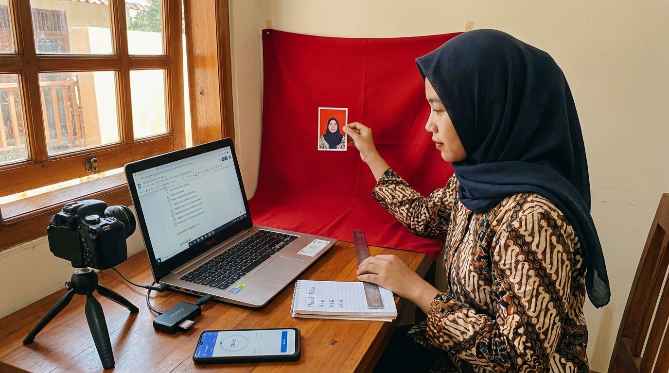 Supporting image that visualizes the requirements, checklist, or technical standards from "Spesifikasi Teknis Pas Foto SSCASN".