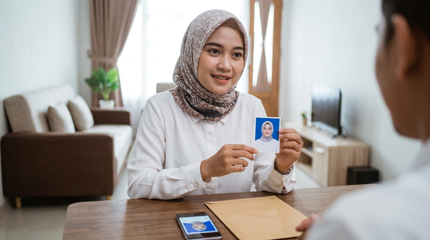 Supporting image showing the final accepted-looking result described in "Warna Terbaik untuk Background Biru".
